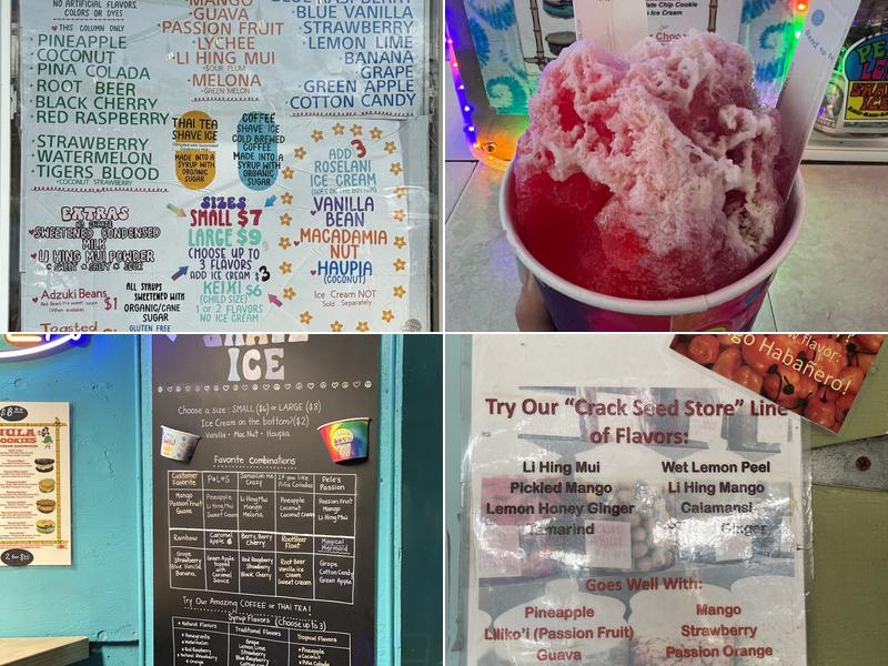 Peace Love Shave Ice Menu