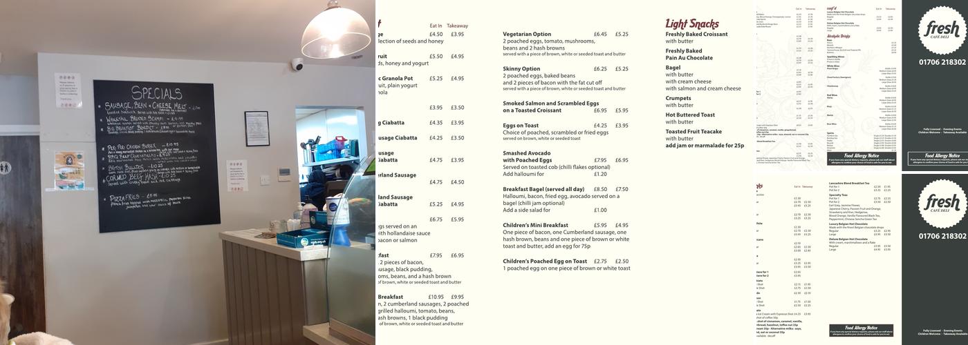 Fresh Cafe Deli Menu