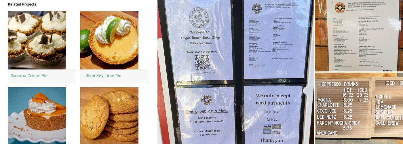 Sugar Beach Bake Shop - Kihei Menu