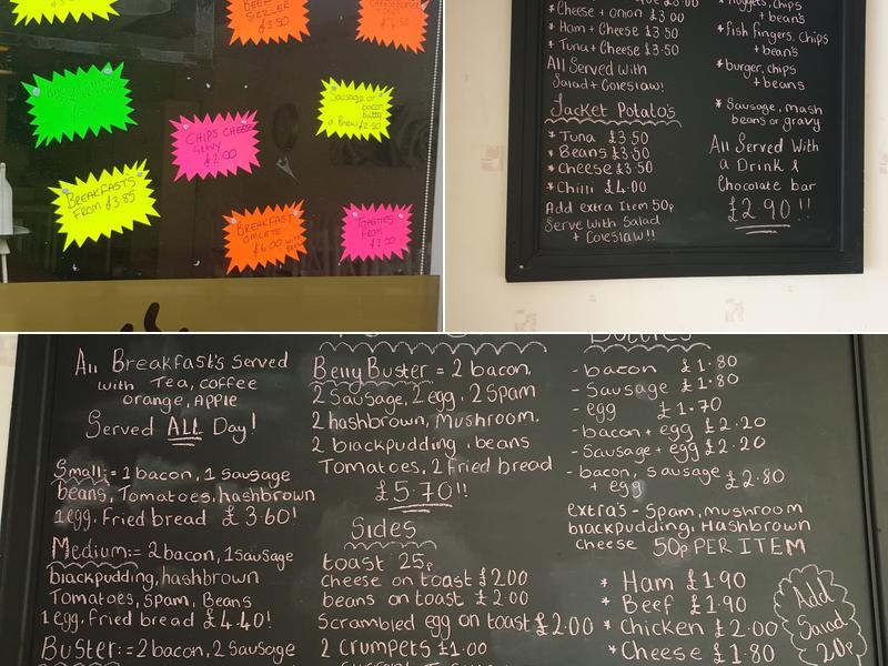 TJ'S CAFE Menu