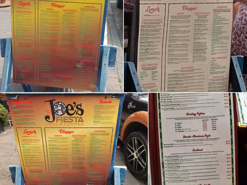 Joe's Fiesta Mexican Restaurant Menu