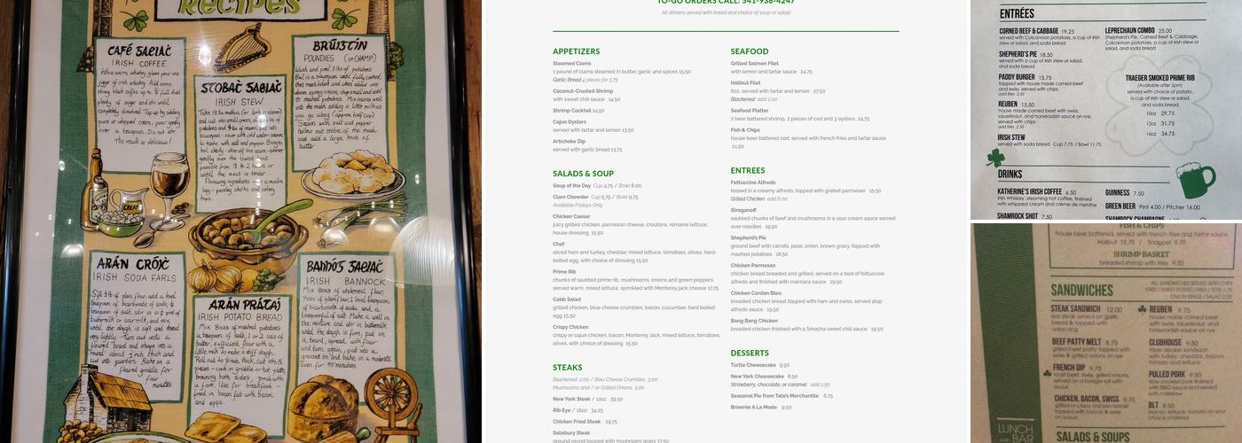 Kelly's Restaurant Lounge Menu