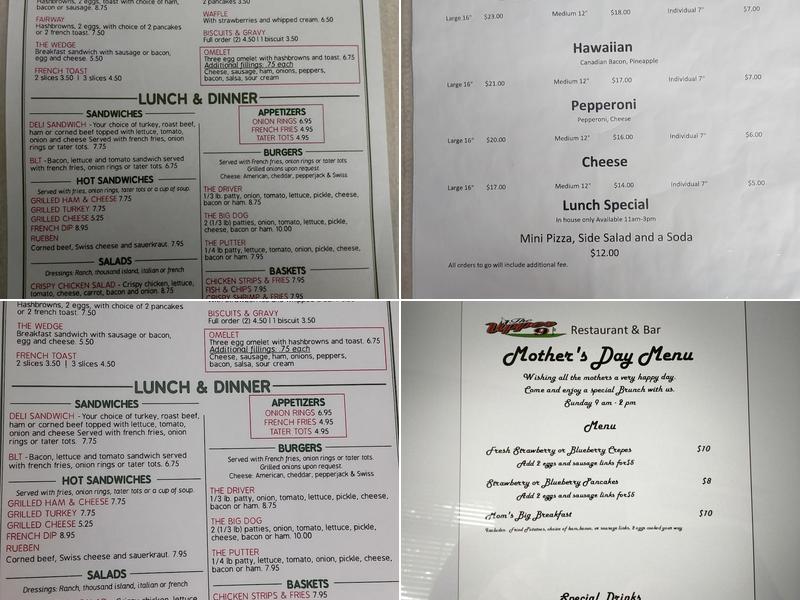 The Upper 9 Menu
