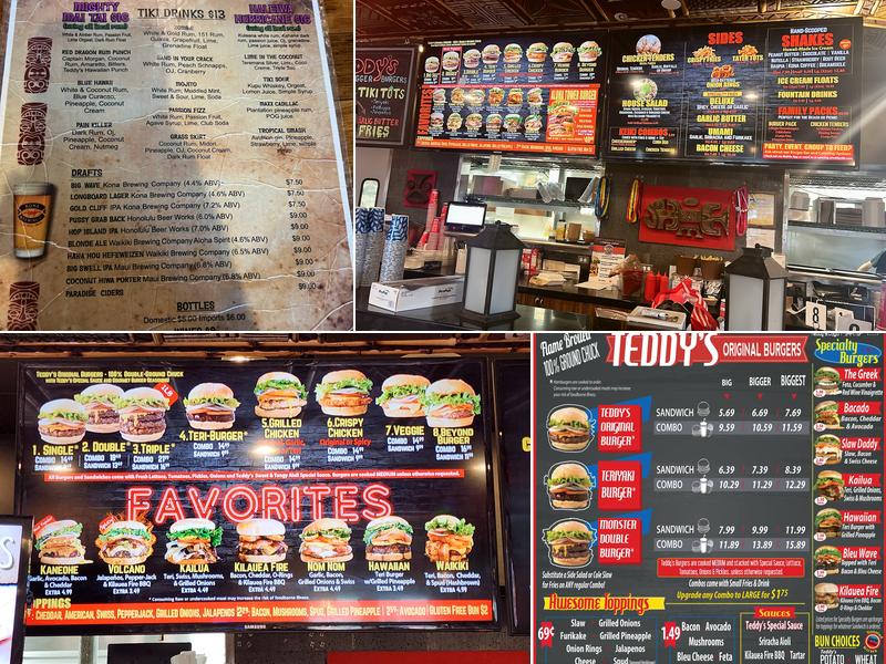 Teddy's Bigger Burgers Menu