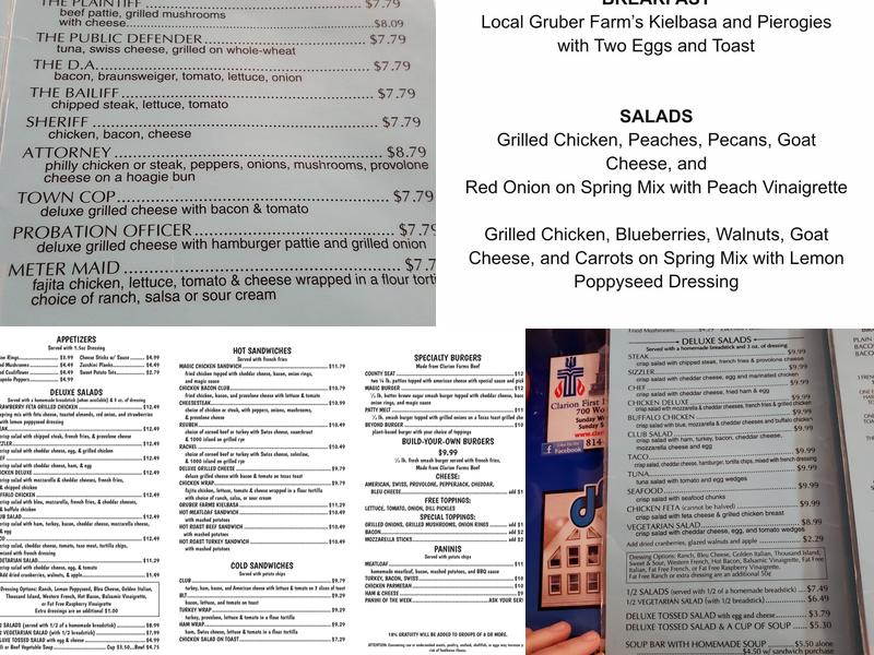 County Seat Menu