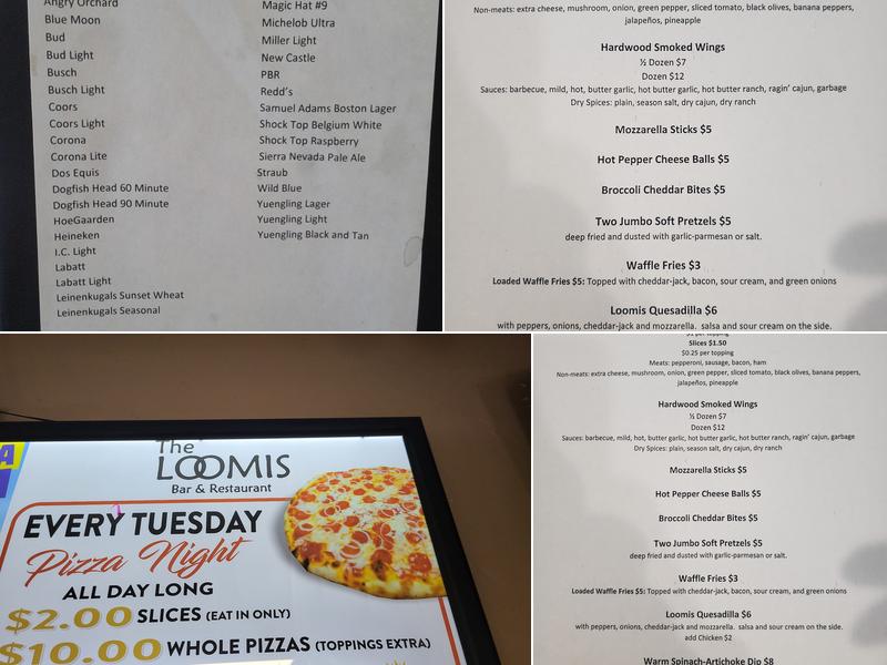 The Captain Loomis Menu