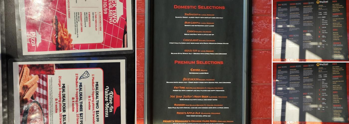 Pizza Hut Menu