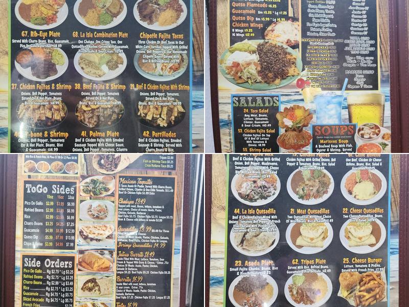 La Isla Menu