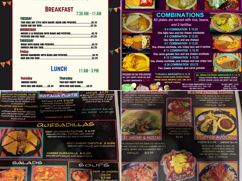 La Iguana Menu