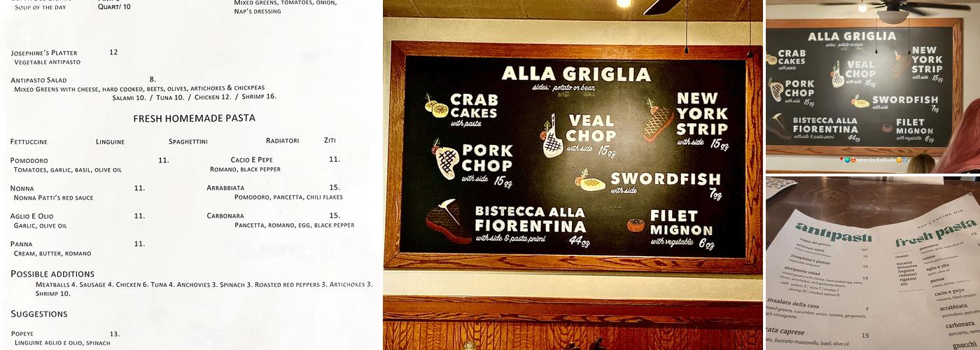 Nap's Cucina Mia Menu