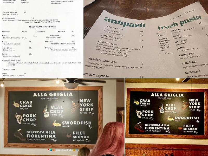 Nap's Cucina Mia Menu