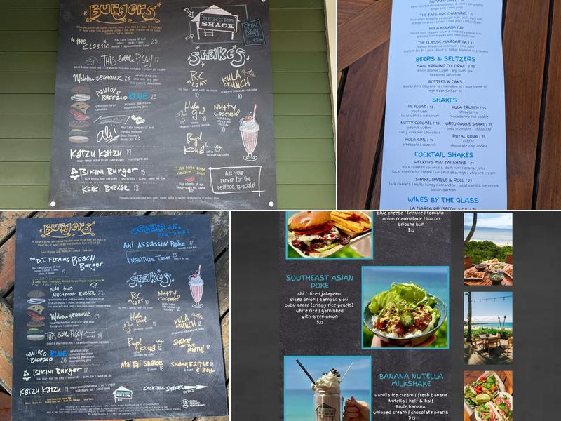 Burger Shack Menu