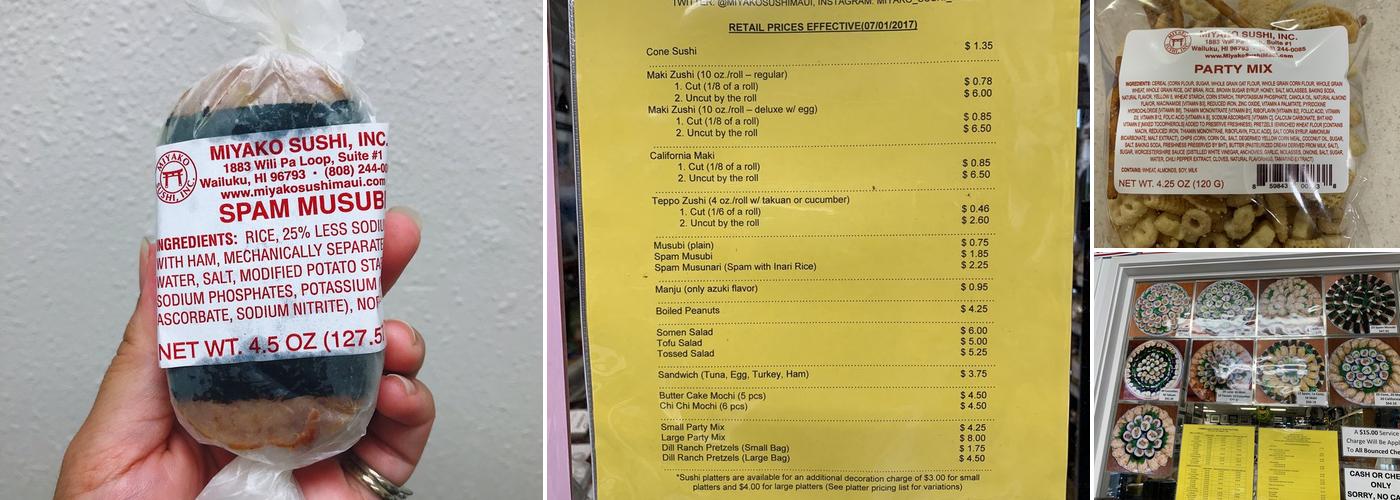 Miyako Sushi Menu