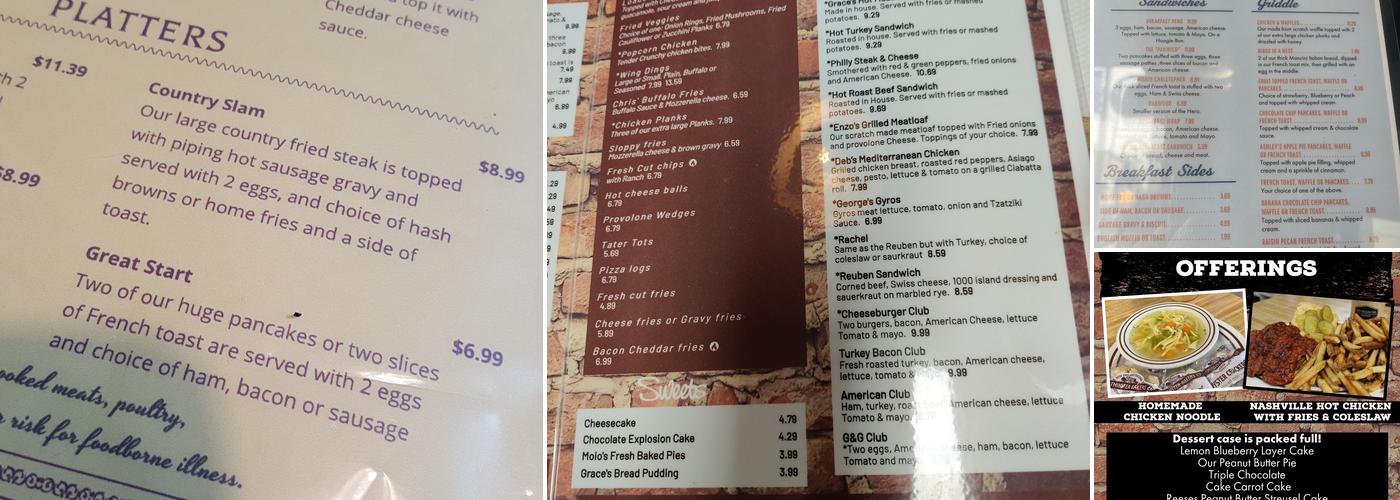G & G Restaurant Menu