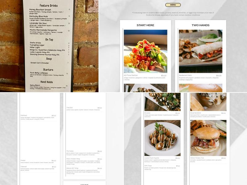 National Public House Menu