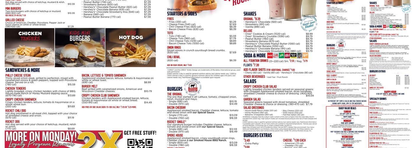 Rock 'N Fun Menu