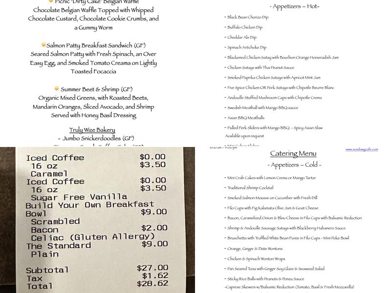 Sun Dawg Cafe Menu