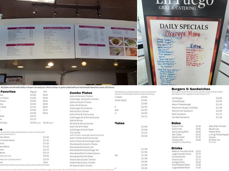 En Fuego Grill & Catering Menu