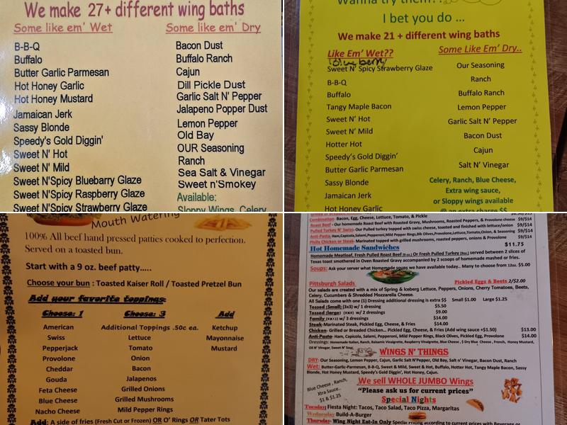 Monday's Union Restaurant Menu