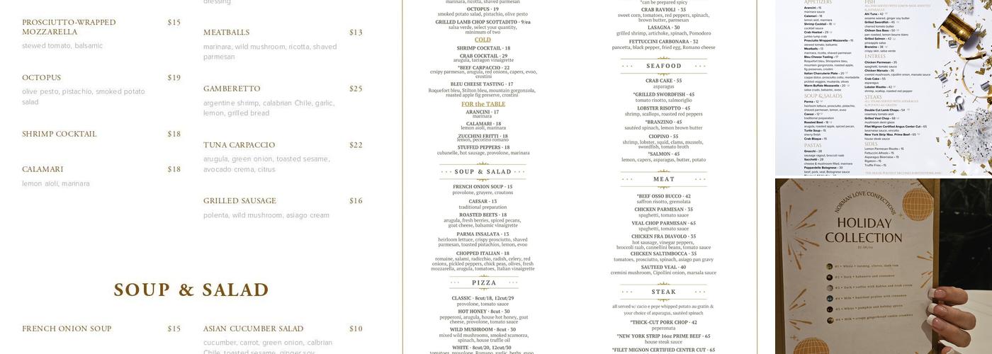 Vallozzi's Greensburg Menu