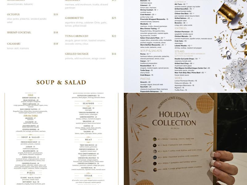 Vallozzi's Greensburg Menu