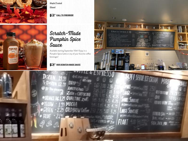 Top Pot Doughnuts Menu