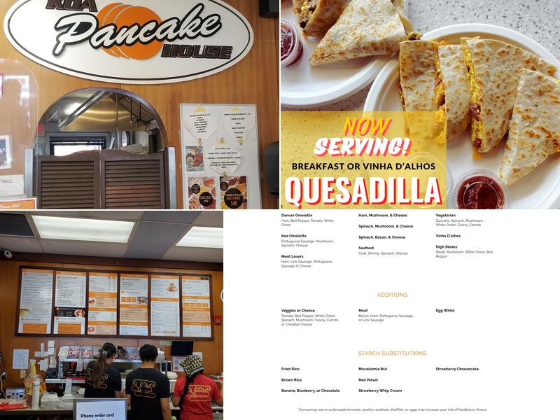 Koa Pancake House Menu