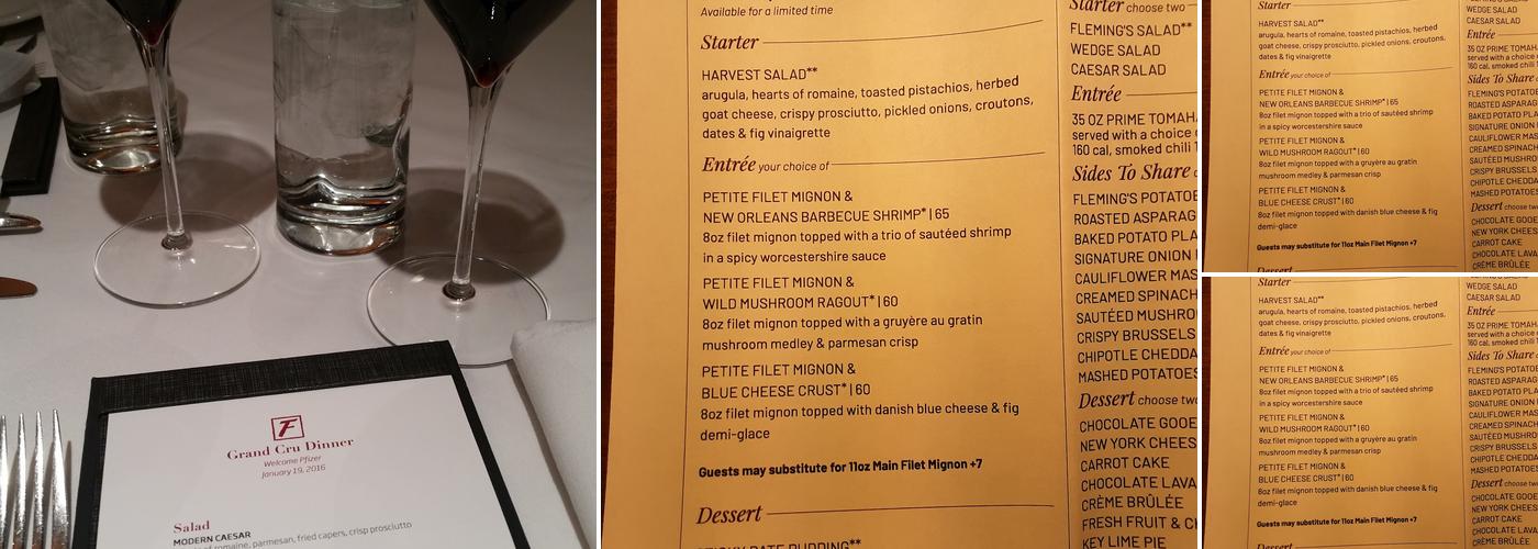 Fleming’s Prime Steakhouse & Wine Bar Menu