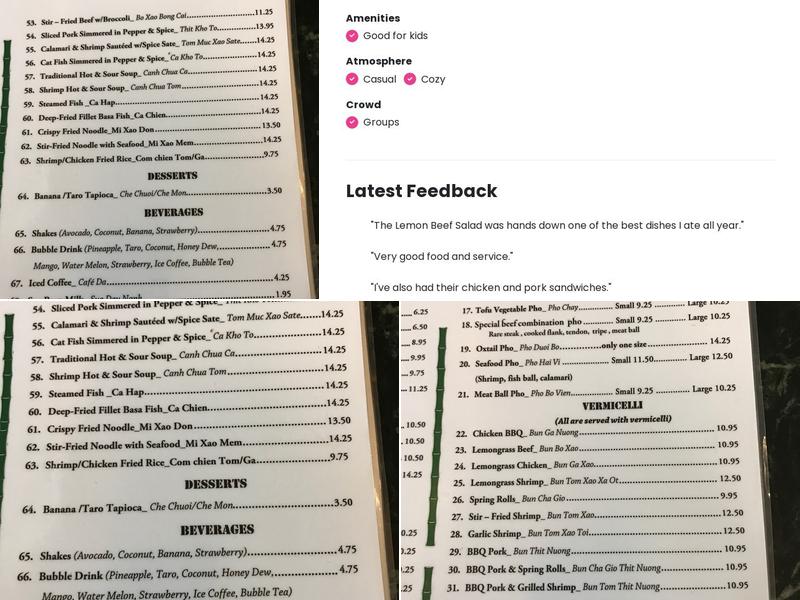 Pho 808 Menu