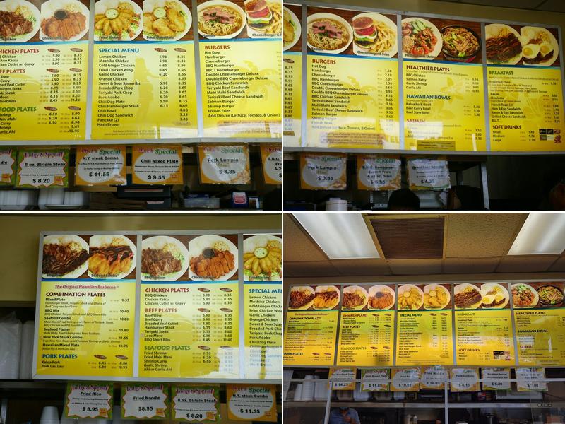 L&L Hawaiian Barbecue Menu