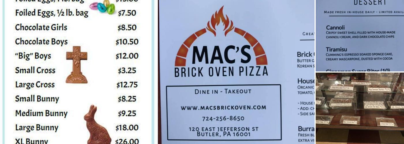 Cummings Candy & Coffee Menu