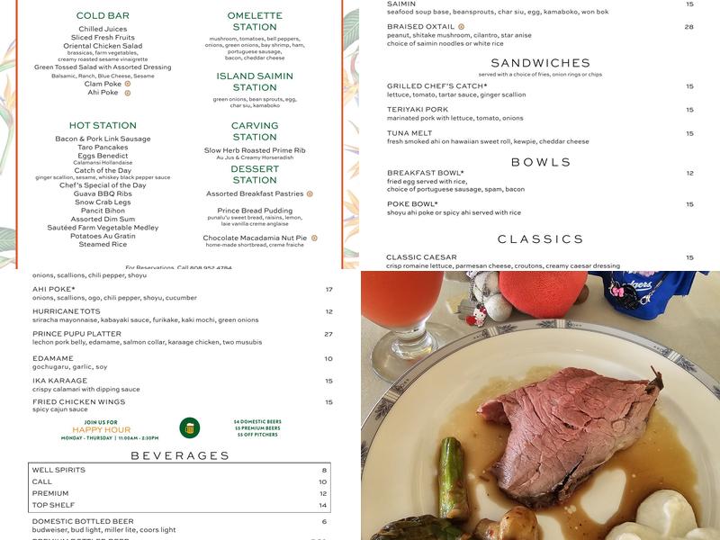 Bird of Paradise Restaurant Menu