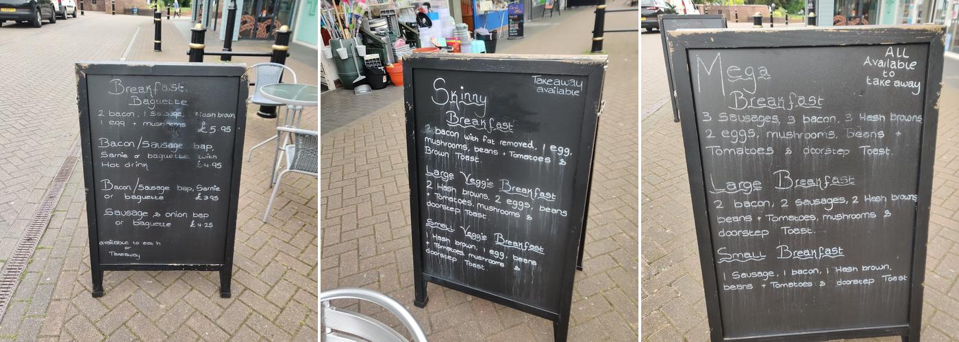 Aimis Cafe Takeaway Menu