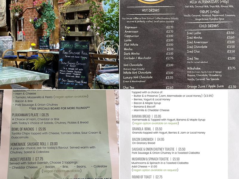 The Coffee Garden Menu