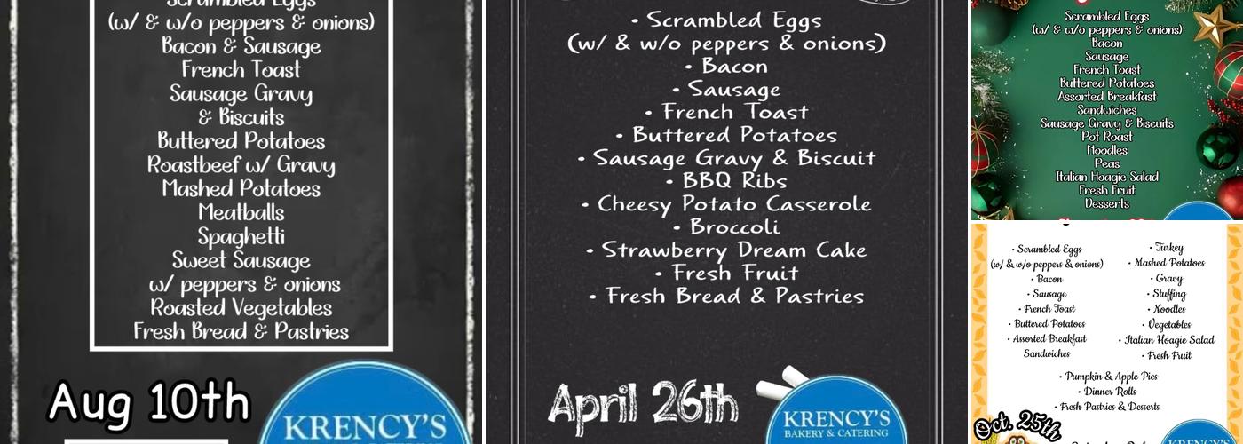 Krency's Restaurant Menu