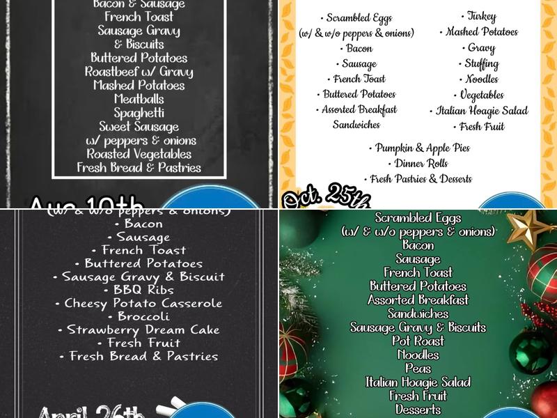 Krency's Restaurant Menu