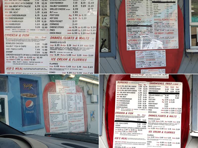 Rusty's Drive In Menu