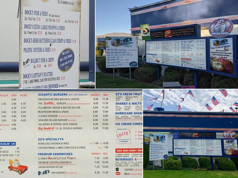 EZ's Burger Deluxe Menu