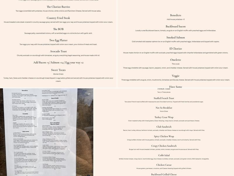 Louie's Menu