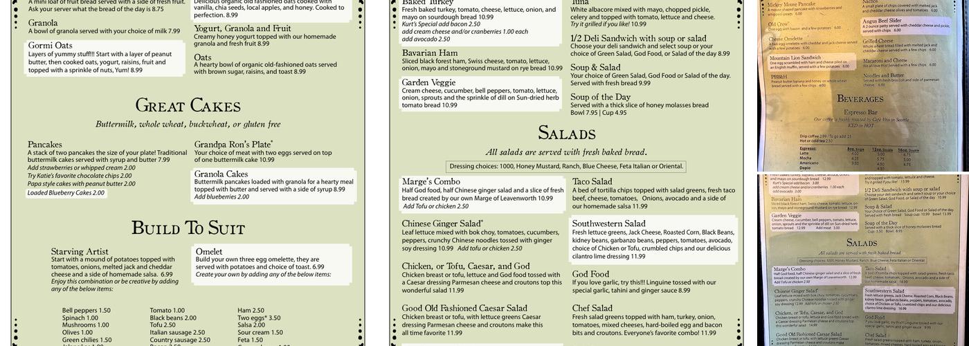 Renaissance Café Menu