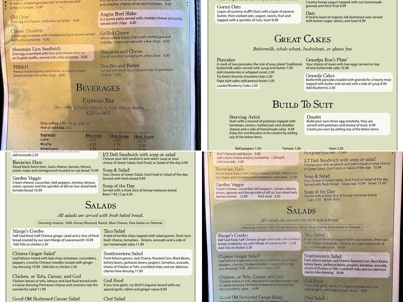Renaissance Café Menu