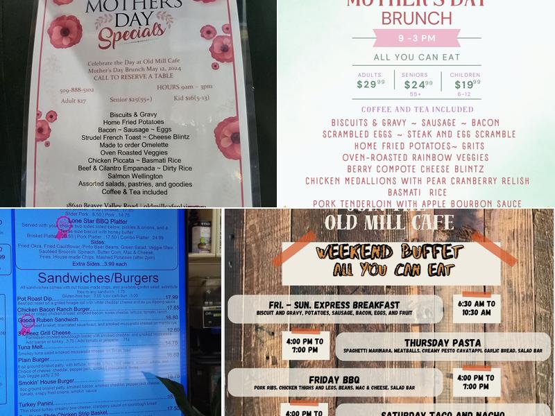Old Mill Cafe Menu