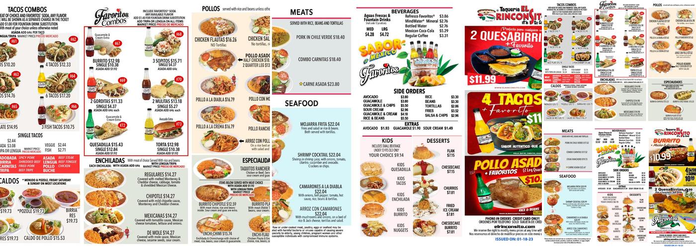 El Rinconsito | Wenatchee Menu