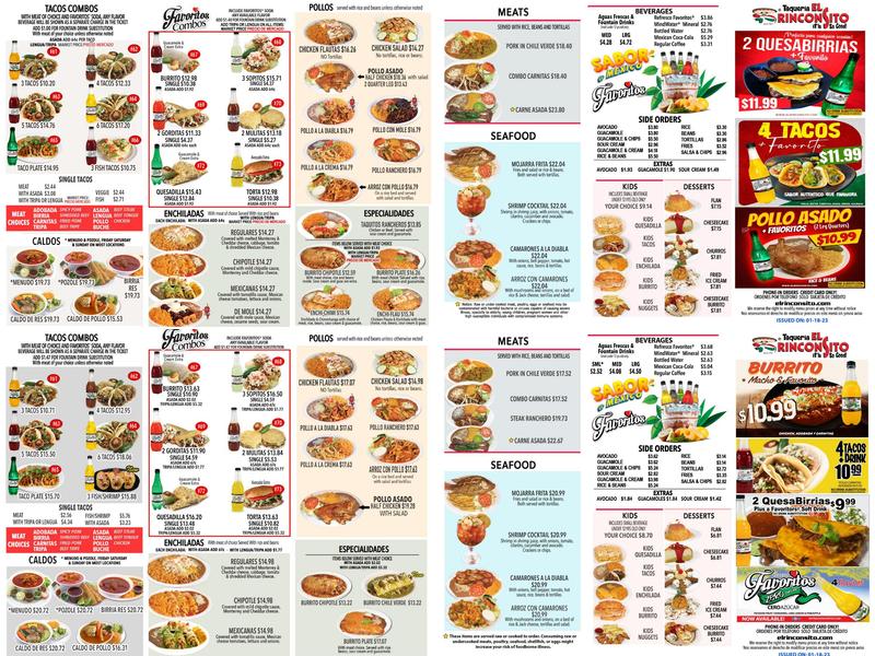 El Rinconsito | Wenatchee Menu