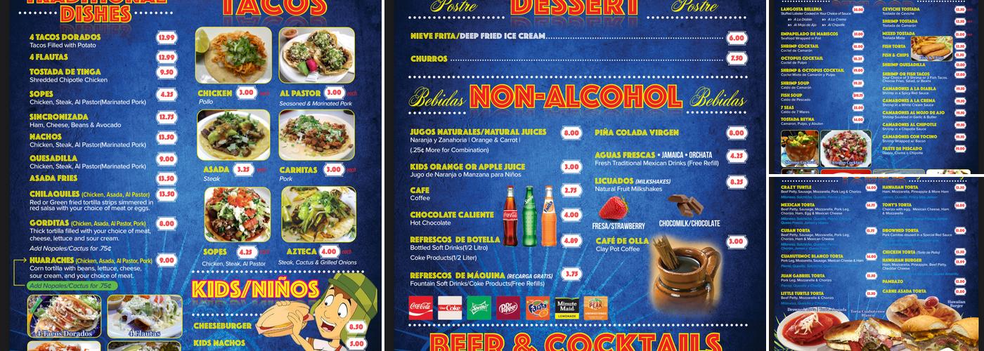 La Tortuga Loca Menu