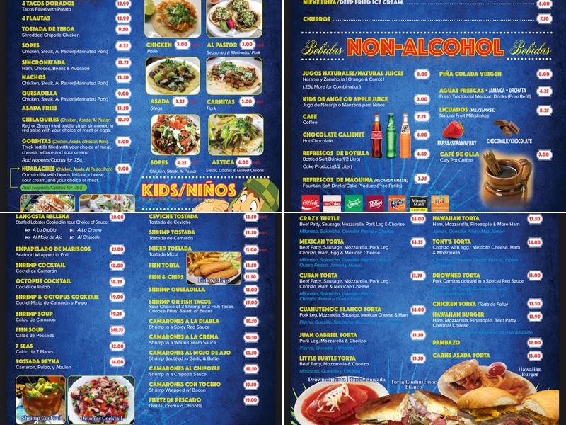 La Tortuga Loca Menu