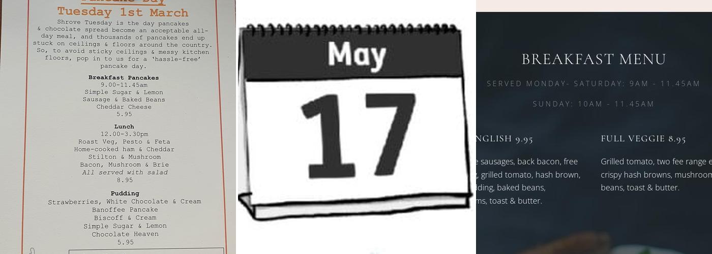 The Olive Grove Cafe Menu