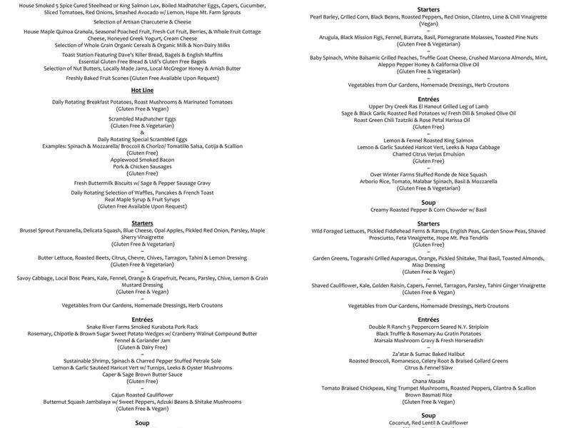 Kingfisher Restaurant & Wine Bar Menu