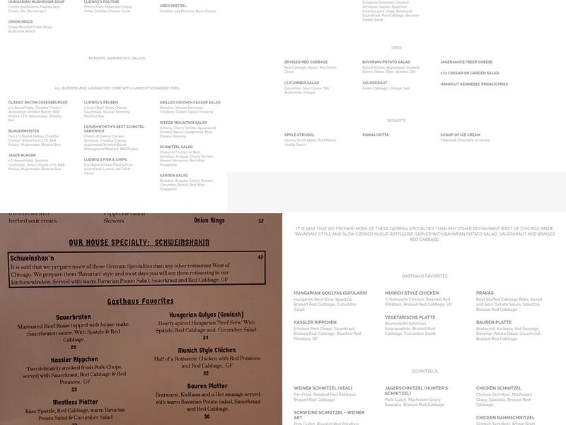 Ludwig's Menu