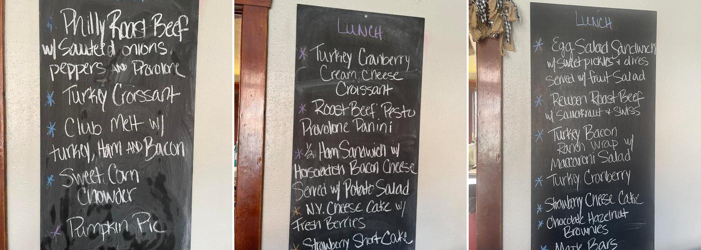 Checkered Tablecloth Menu